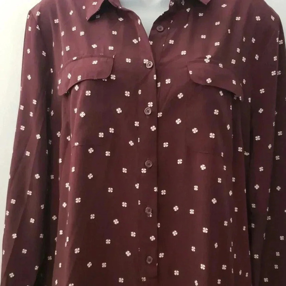 Old Navy | Dress | Burgundy Polkadot | Size L - Picture 7 of 8